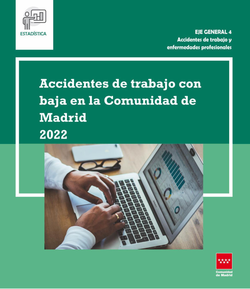 Portada de Accidentes de trabajo con baja en la Comunidad de Madrid 2022 