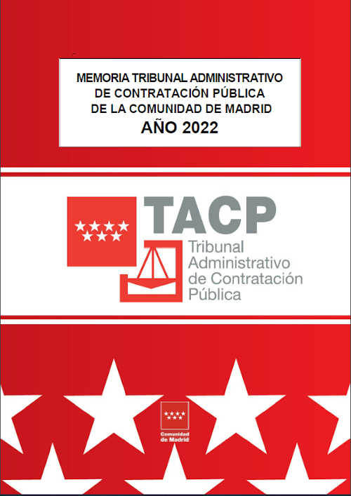 Portada de Memoria Tribunal Administrativo de Contratación Pública de la Comunidad de Madrid. Año 2022