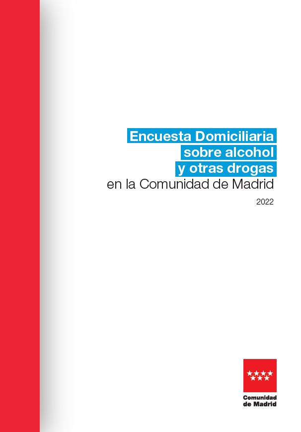 Portada de Encuesta Domiciliaria sobre alcohol y otras drogas en la Comunidad de Madrid. Año 2022
