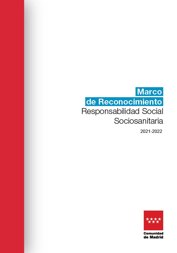 Portada de Marco de Reconocimiento. Responsabilidad Social Sociosanitaria 2021-2022