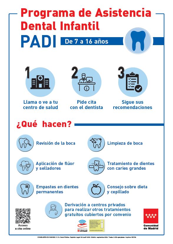 Portada de Cartel Programa Asistencia Dental Infantil (PADI)
