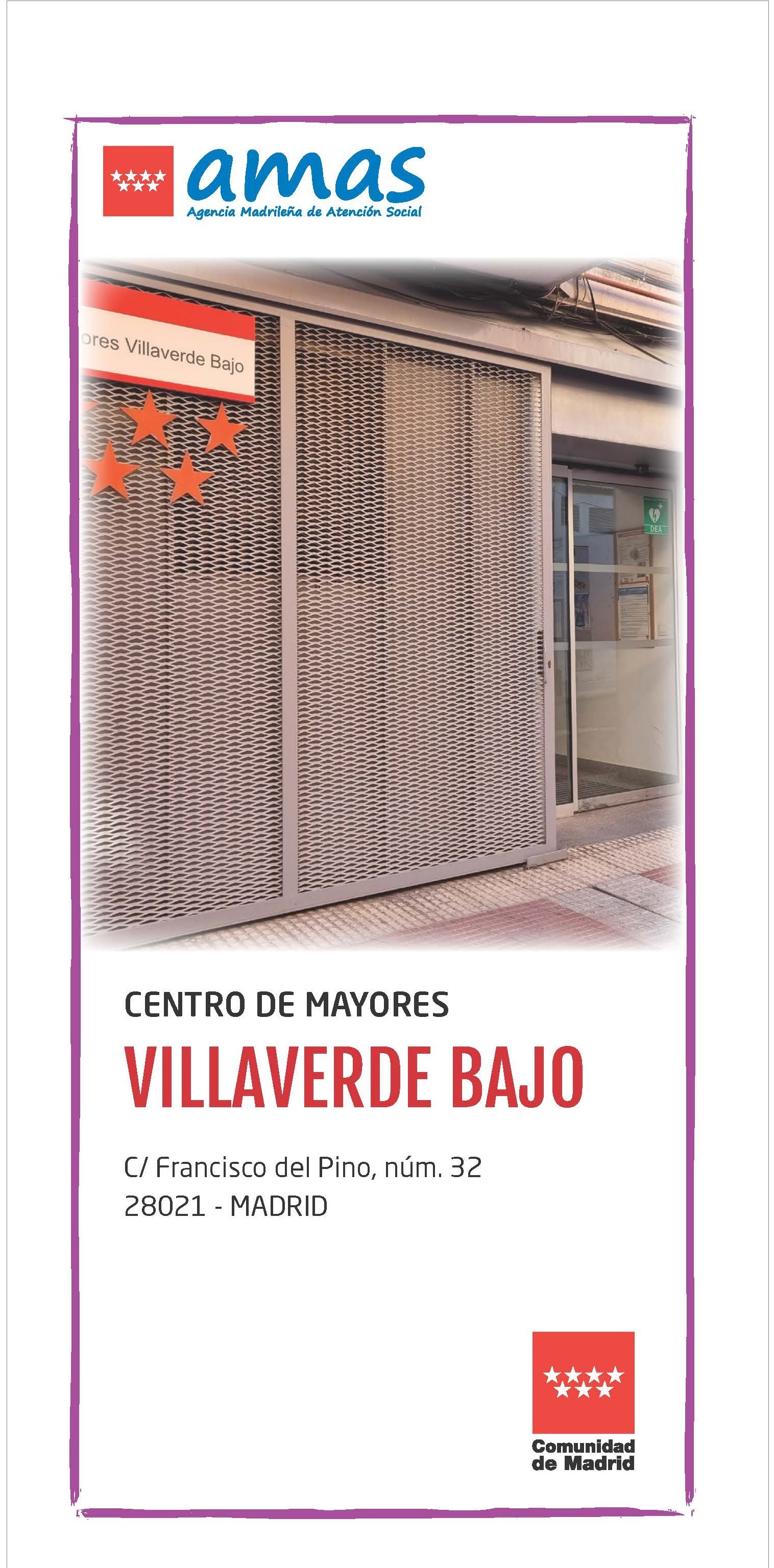 Portada de Centro de Mayores. Villaverde Bajo