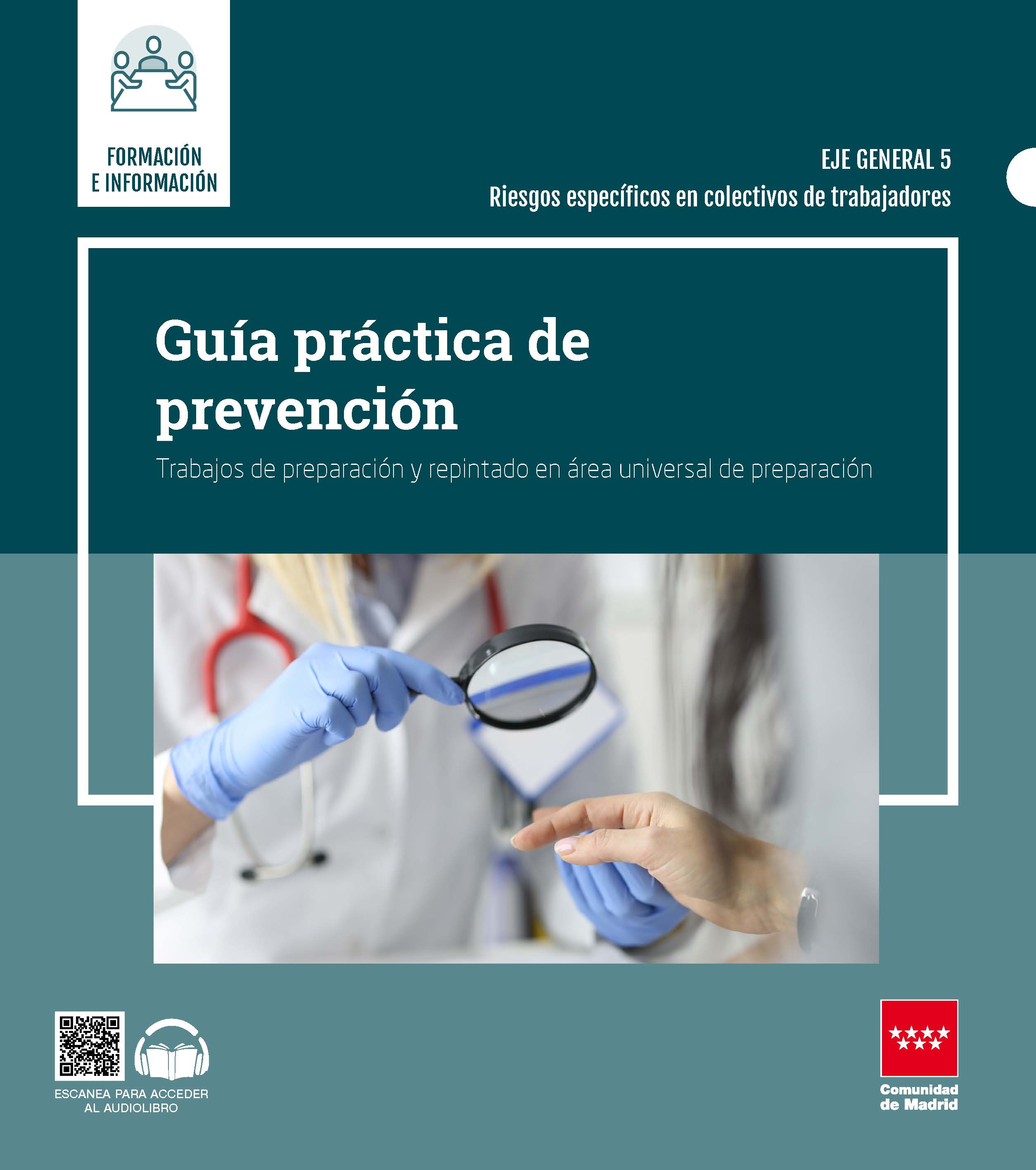 Portada de Guía práctica de prevención Trabajos de preparación y repintado en área universal de preparación