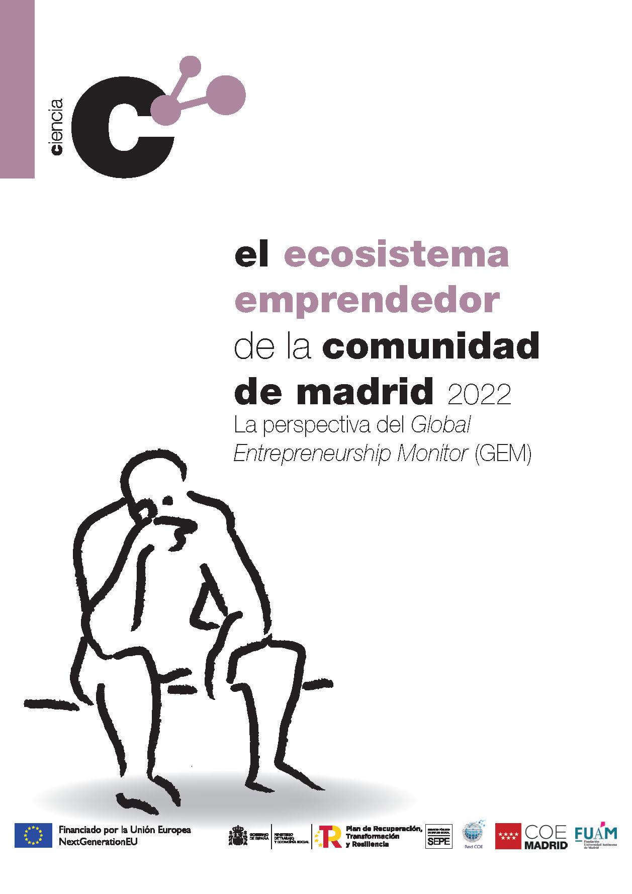 Portada de El ecosistema emprendedor de la Comunidad de Madrid 2022. La perspectiva del Global  Entrepreneurship Monitor (GEM) 