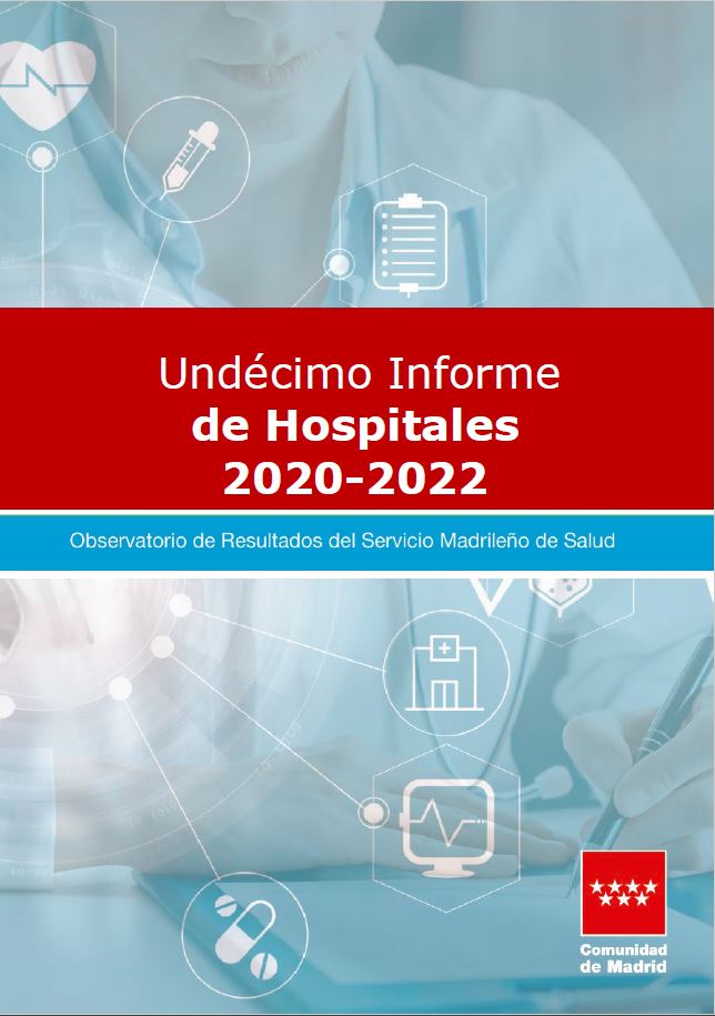 Portada de Observatorio de Resultados del Servicio Madrileño de Salud. Undécimo Informe de Hospitales 2020-2022