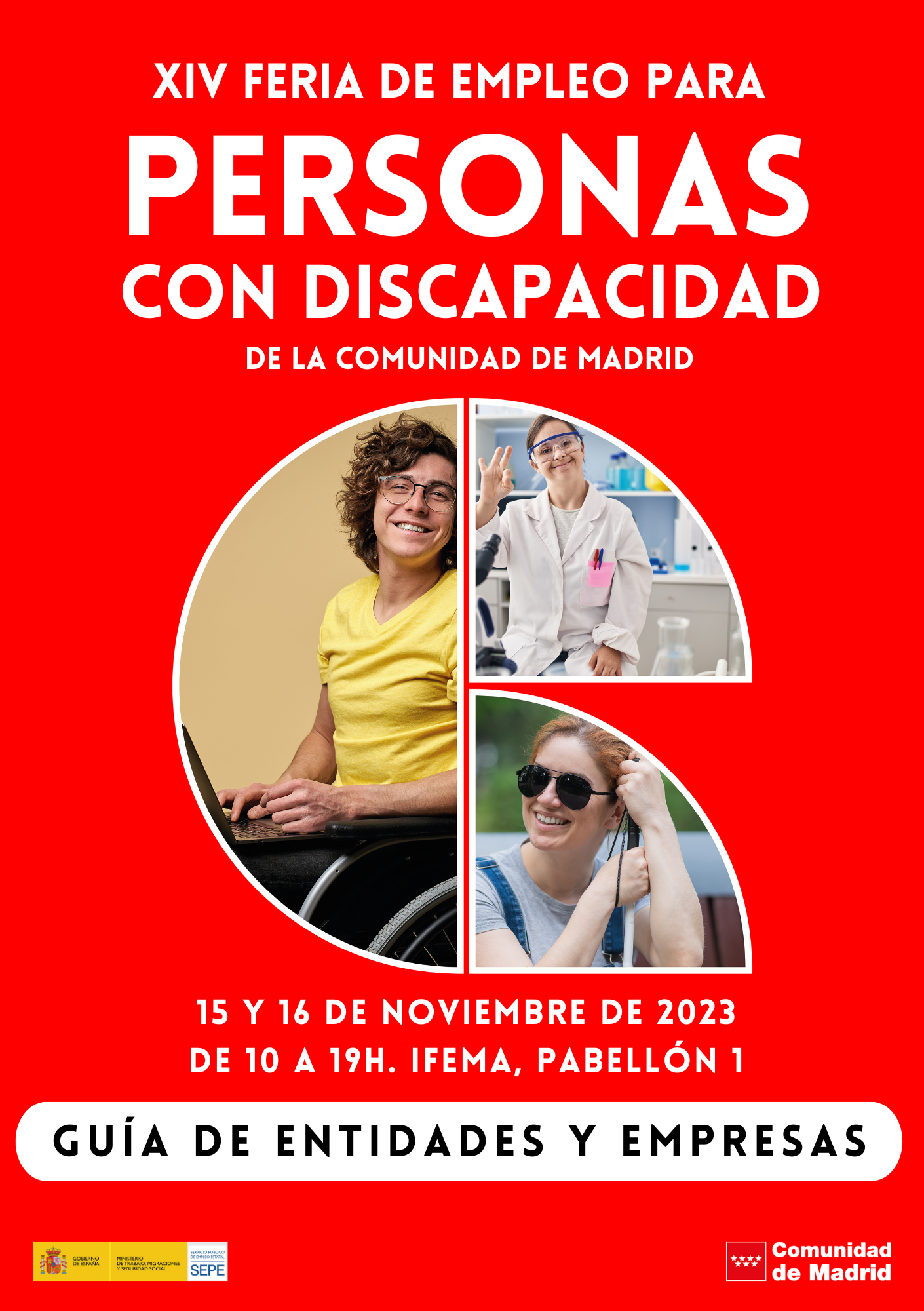 Portada de Guía de entidades de la XIV Feria de Empleo para Personas con Discapacidad de la Comunidad de Madrid