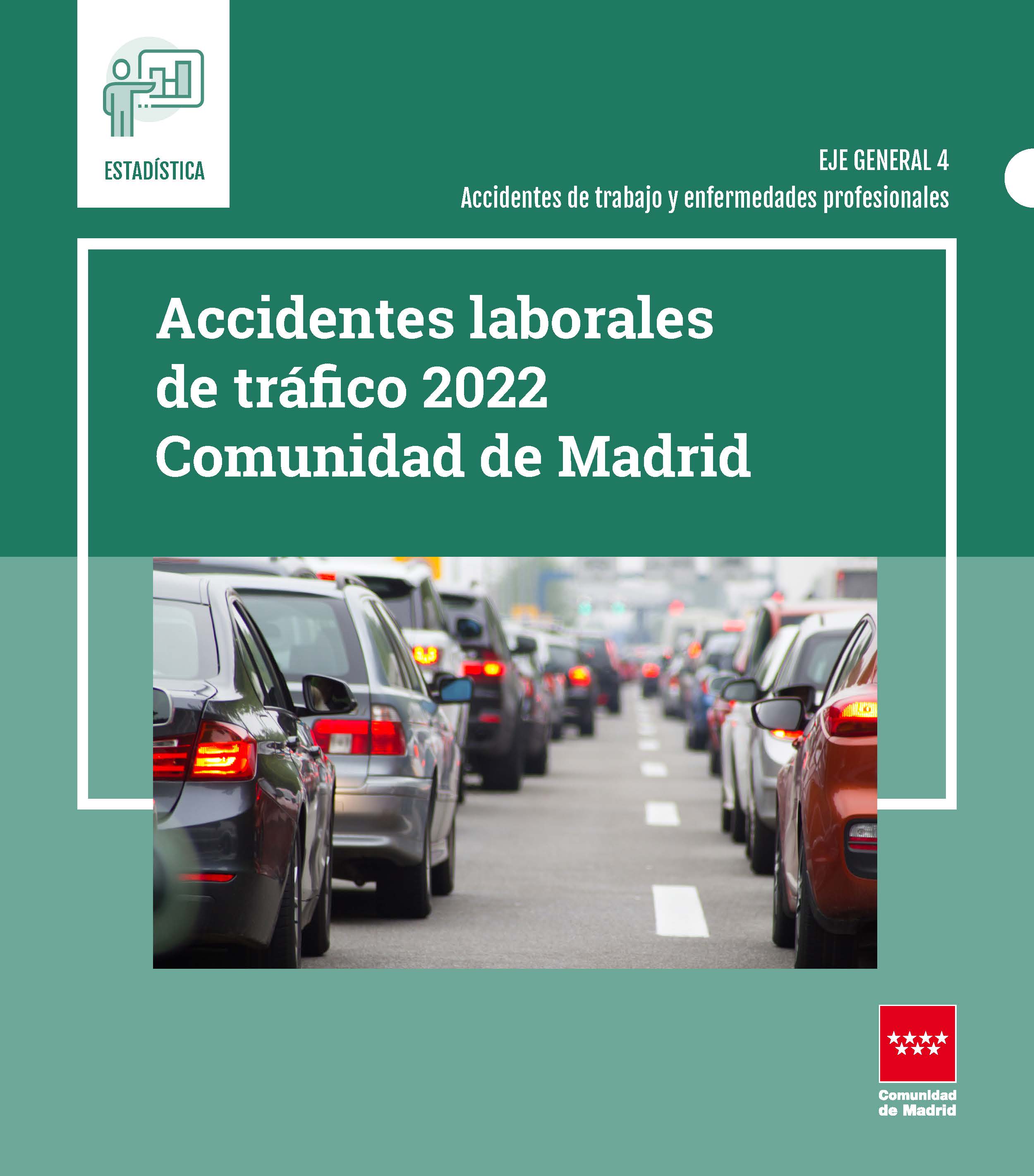 Portada de  Accidentes laborales de tráfico 2022 Comunidad de Madrid