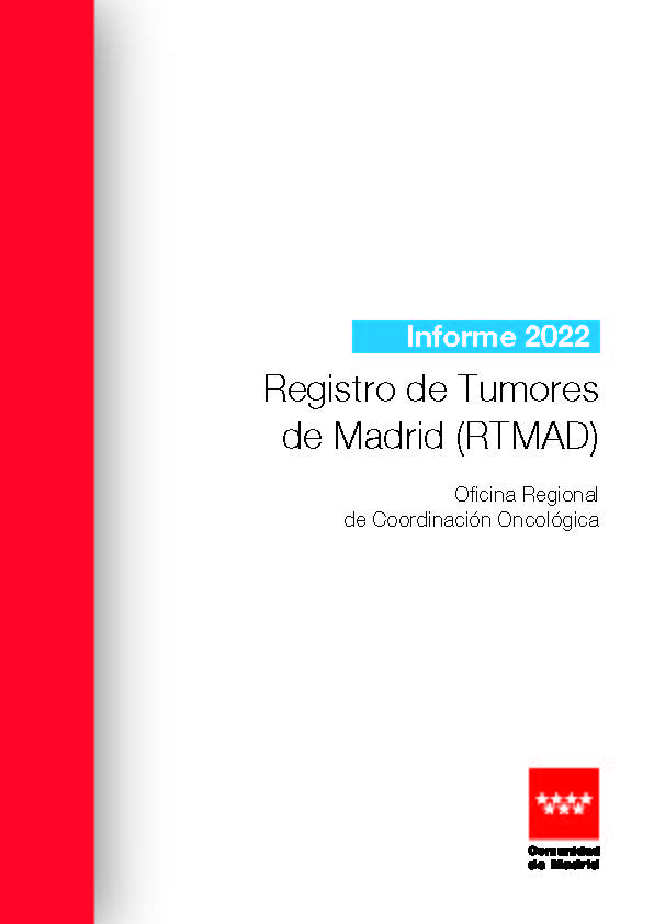 Portada de Informe del Registro de Tumores de Madrid (RTMAD). Año 2022
