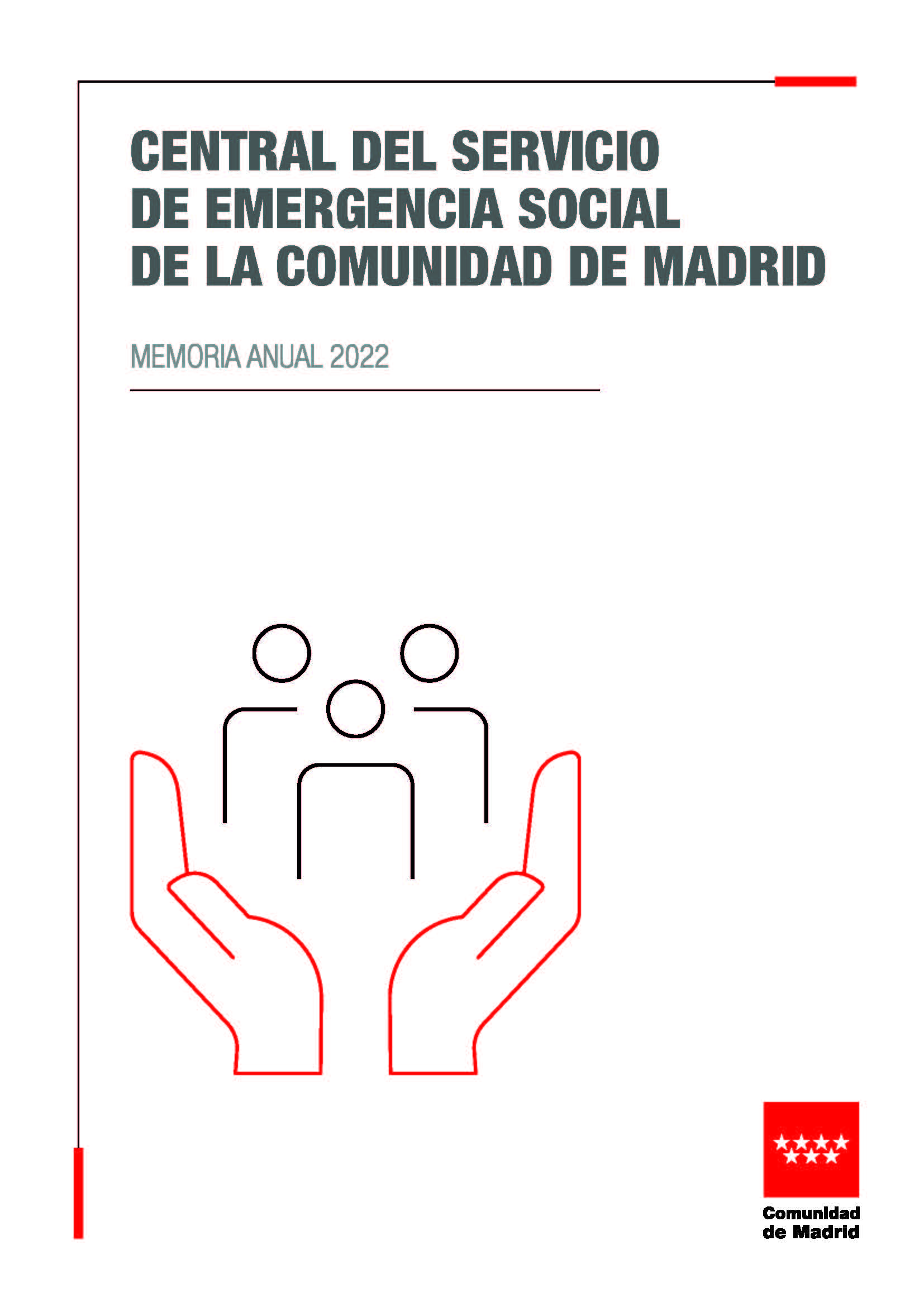 Portada de Central del Servicio de Emergencia Social de la Comunidad de Madrid. Memoria anual 2022