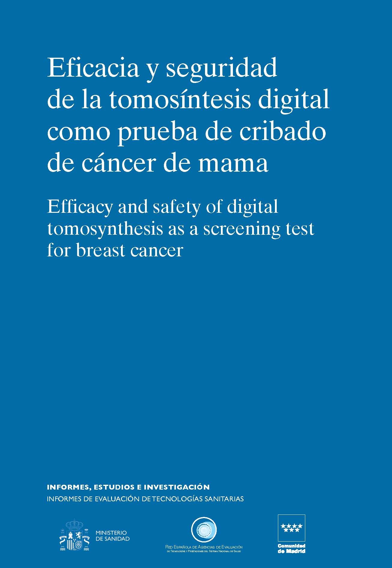 Portada de Eficacia y seguridad de la tomosíntesis digital como prueba de cribado de cáncer de mama