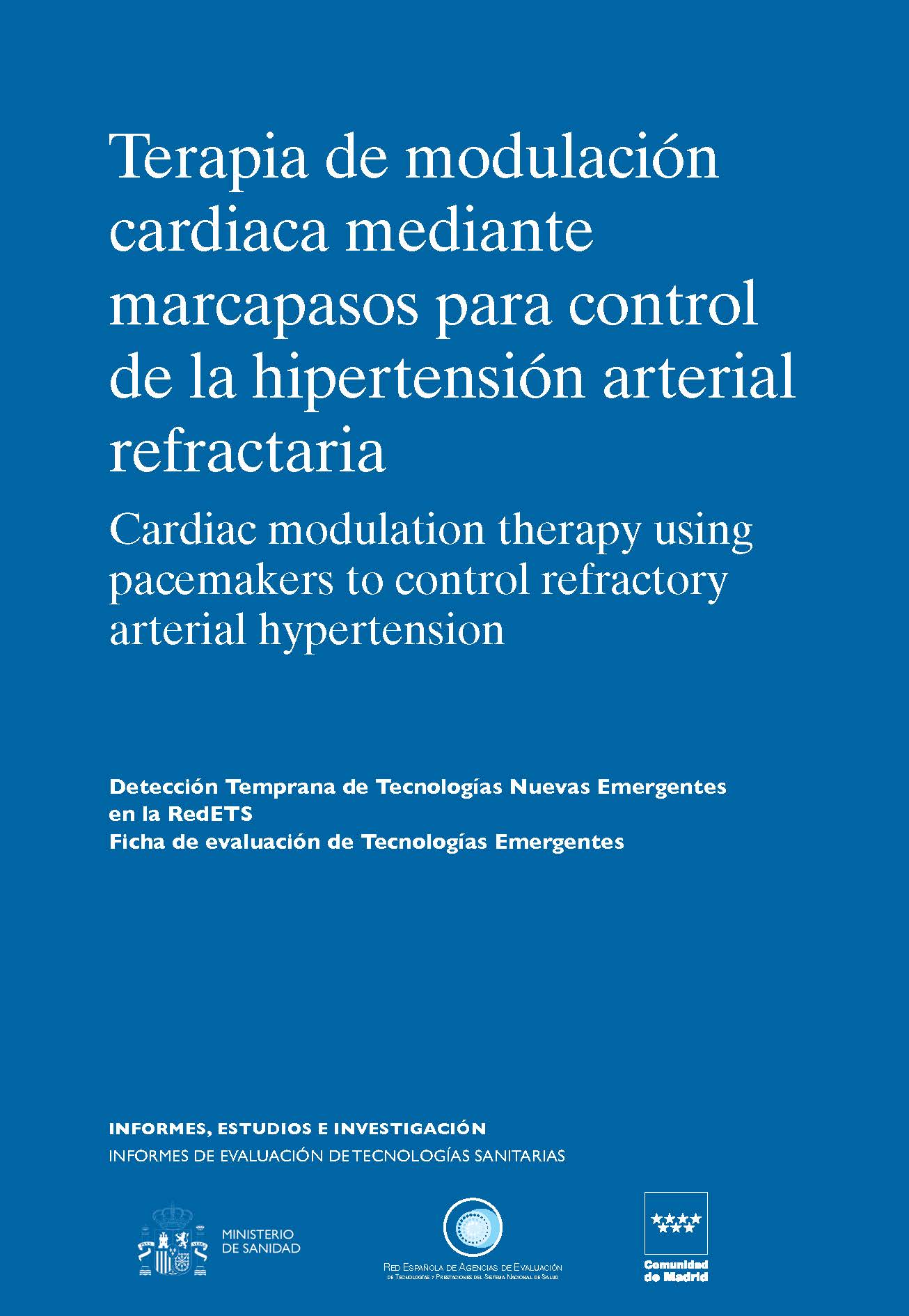 Portada de Terapia de modulación cardiaca mediante marcapasos para control de la hipertensión arterial refractaria