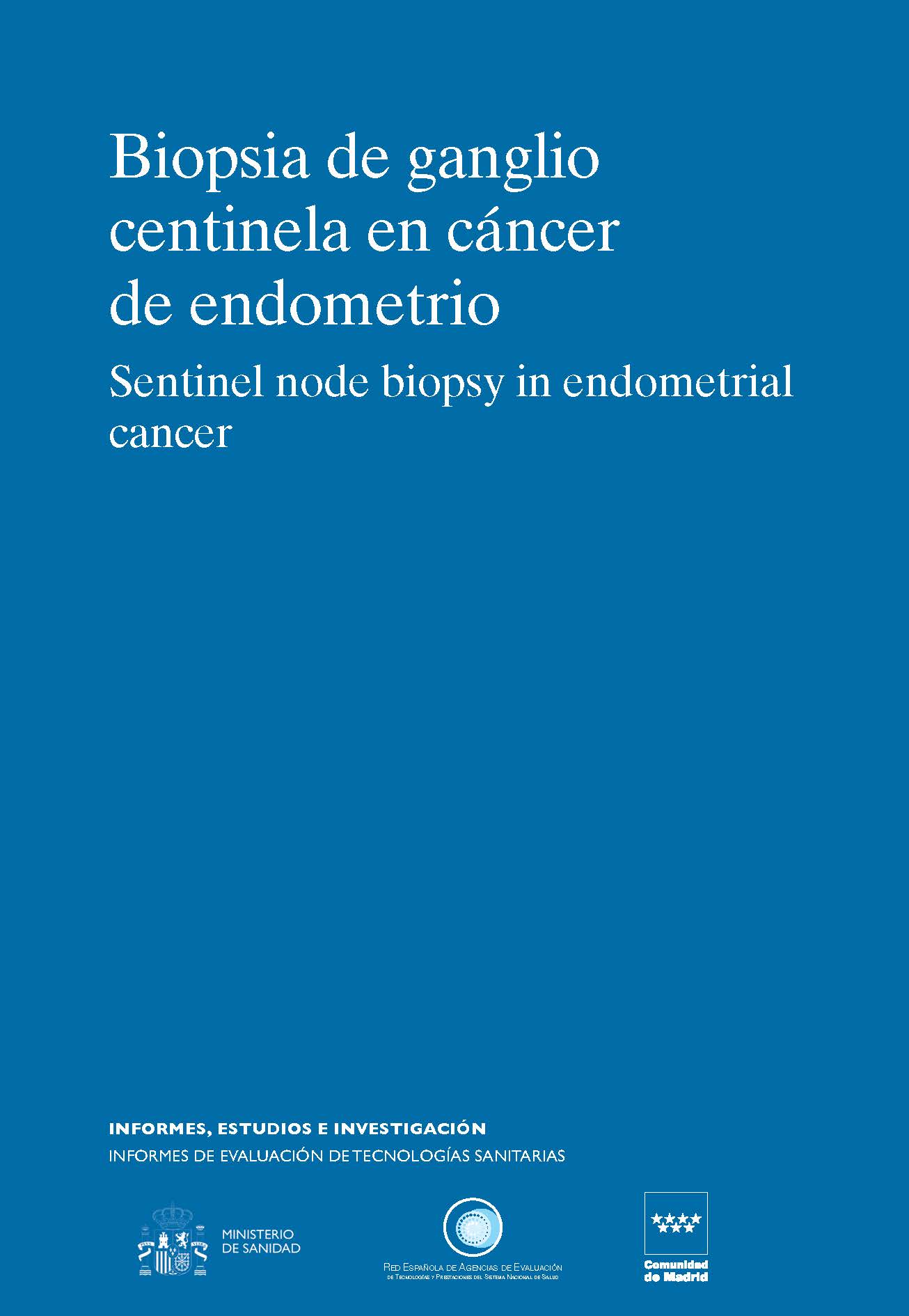 Portada de Biopsia de ganglio centinela en cáncer de endometrio