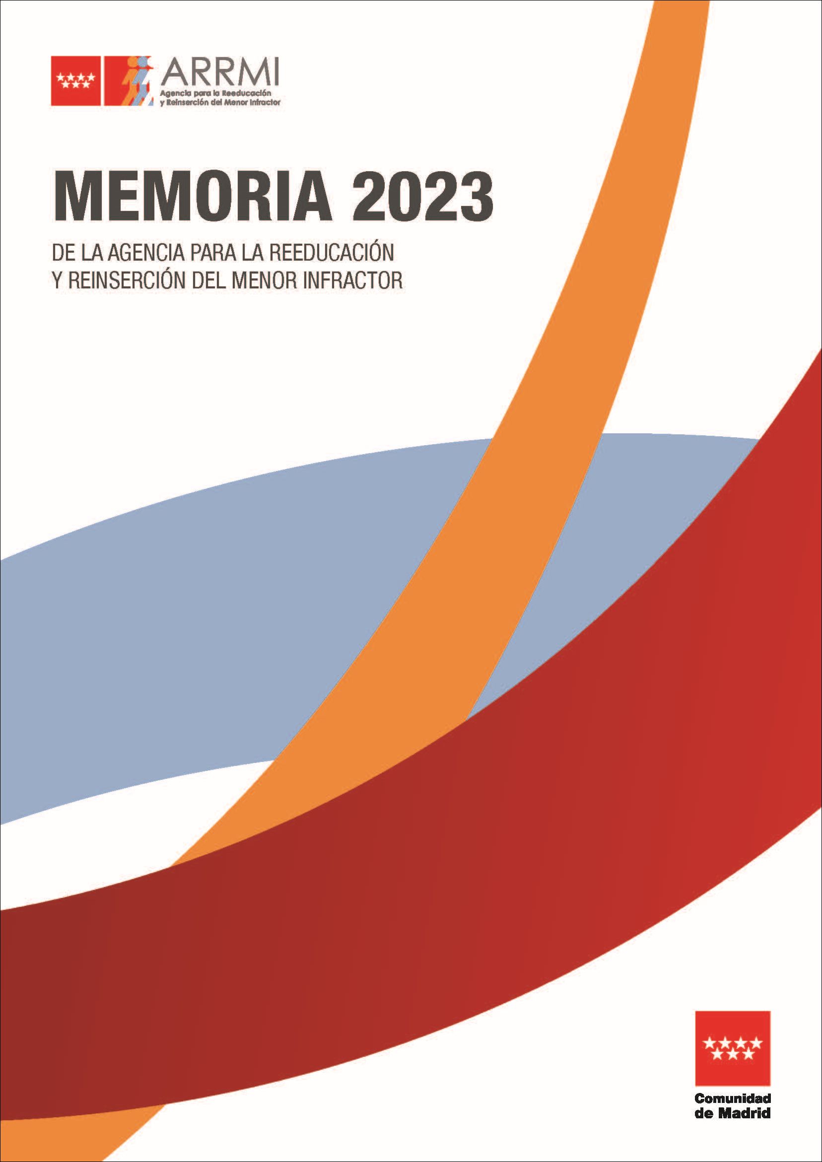 Portada de Memoria 2023 de la Agencia para la Reeducación y Reinserción del Menor Infractor