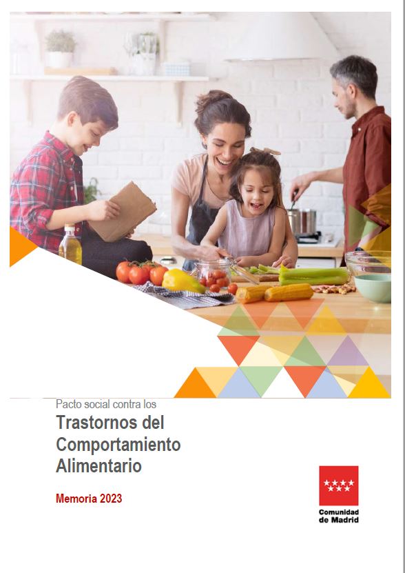 Portada de Memoria 2023 del Consejo para el seguimiento del Pacto Social de la Comunidad de Madrid contra los Trastornos del Comportamiento Alimentario