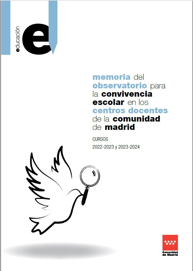 Portada de Memoria del Observatorio para la Convivencia Escolar en los centros docentes de la Comunidad de Madrid. Cursos 2022-2023 y 2023-2024