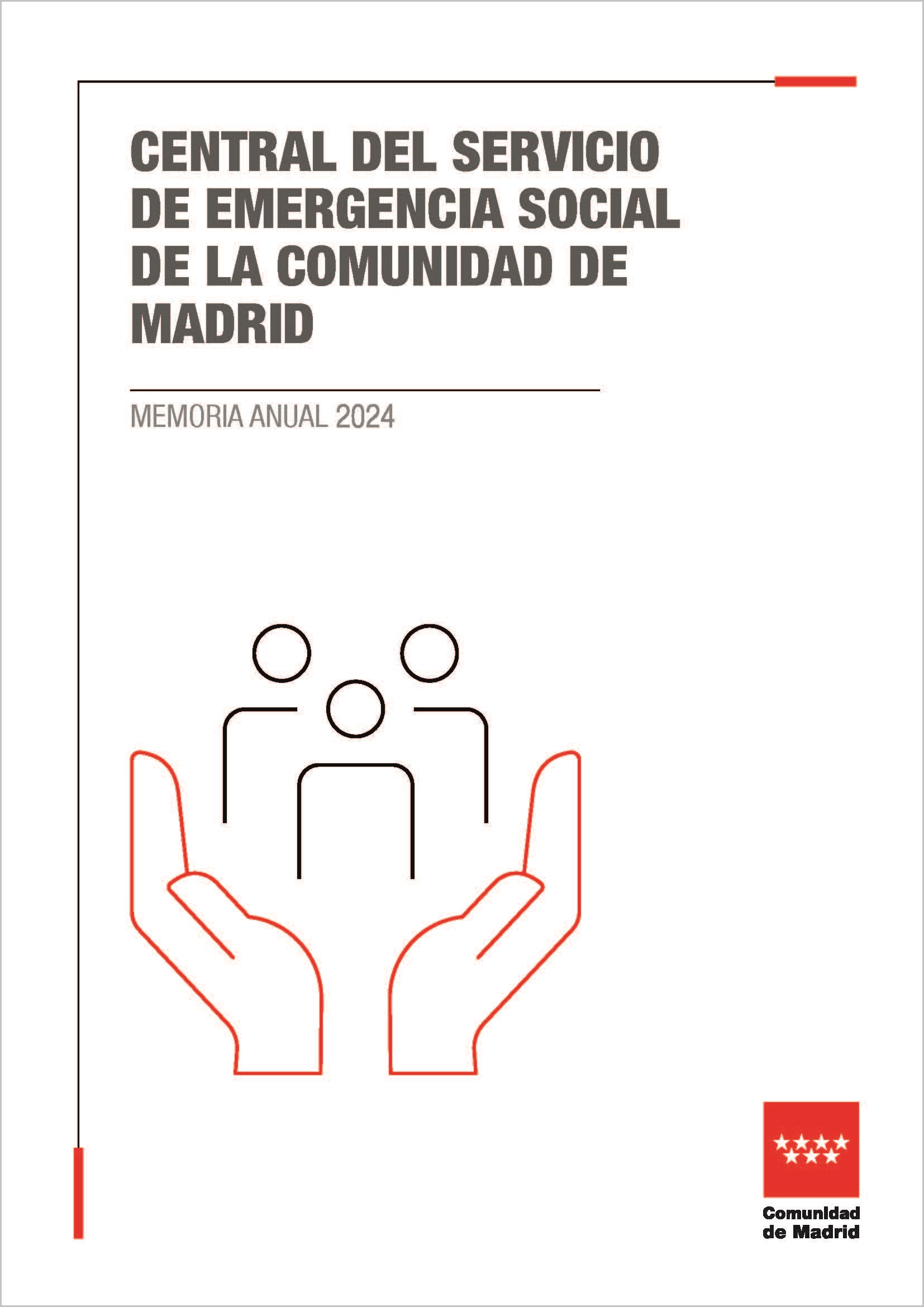 Portada de Central del Servicio de Emergencia Social de la Comunidad de Madrid. Memoria anual 2024