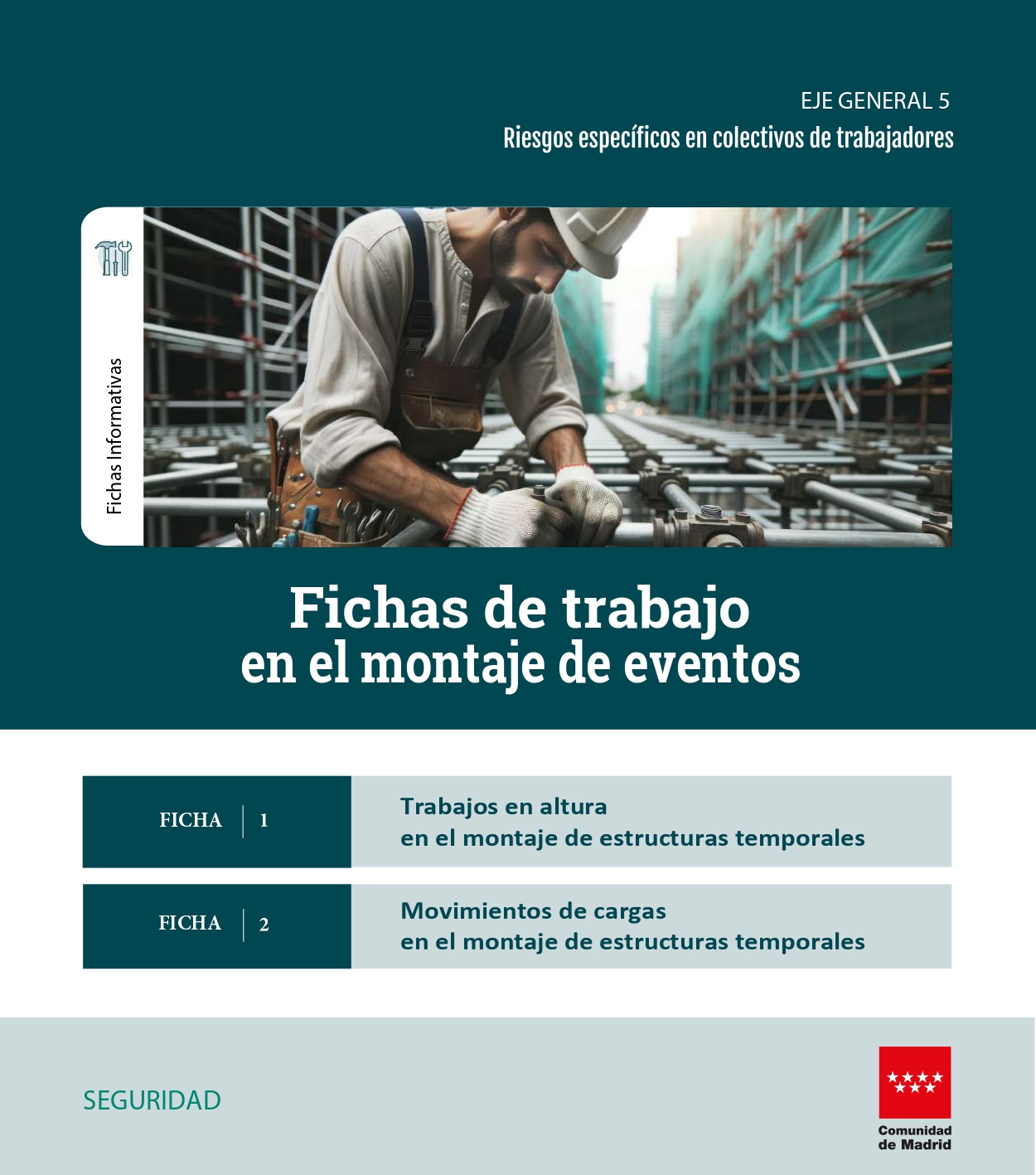 Portada de Fichas de trabajos en el montaje de eventos