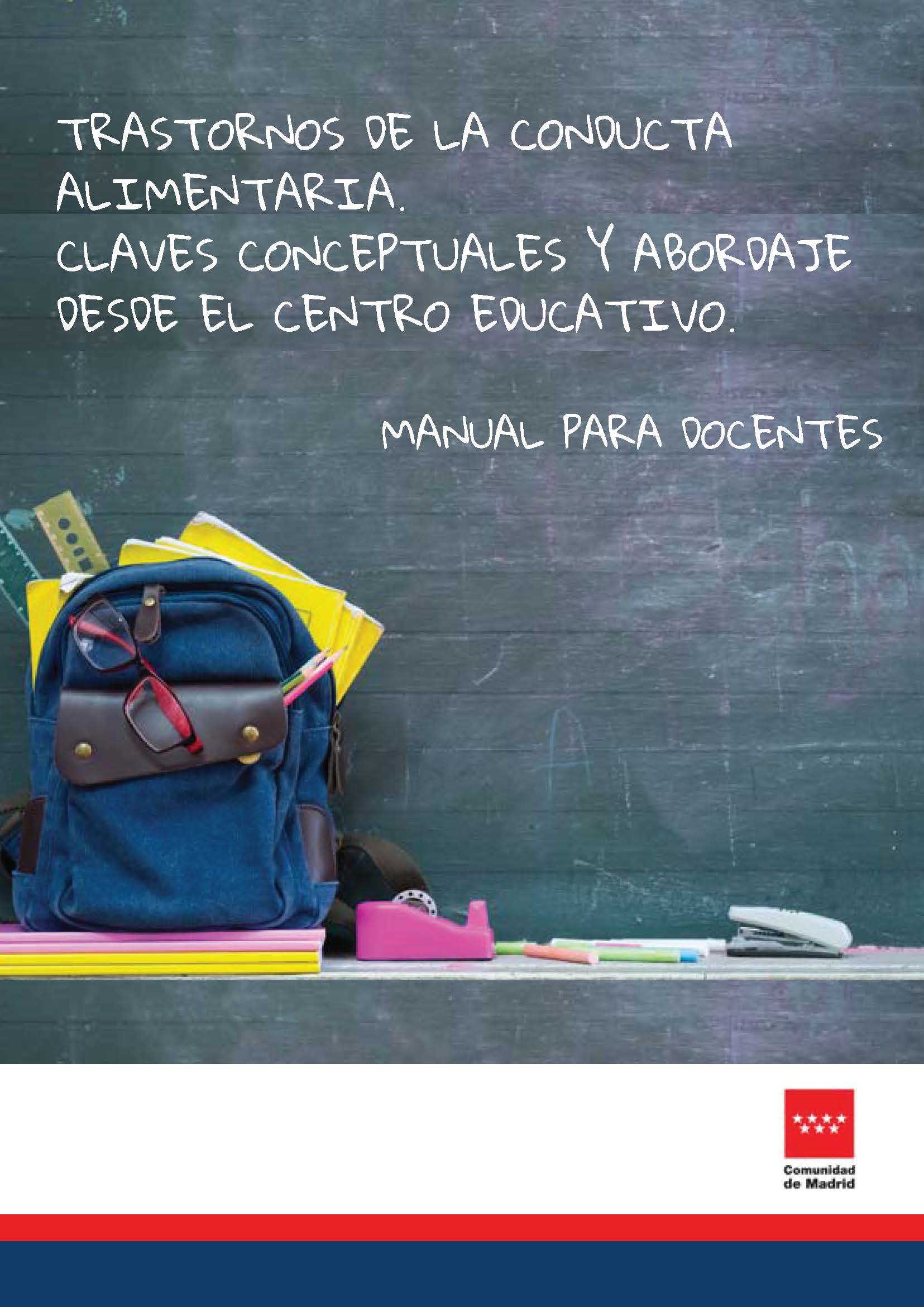 Portada de Trastornos de la conducta alimentaria. Claves conceptuales y abordaje desde el centro educativo. Manual para docentes