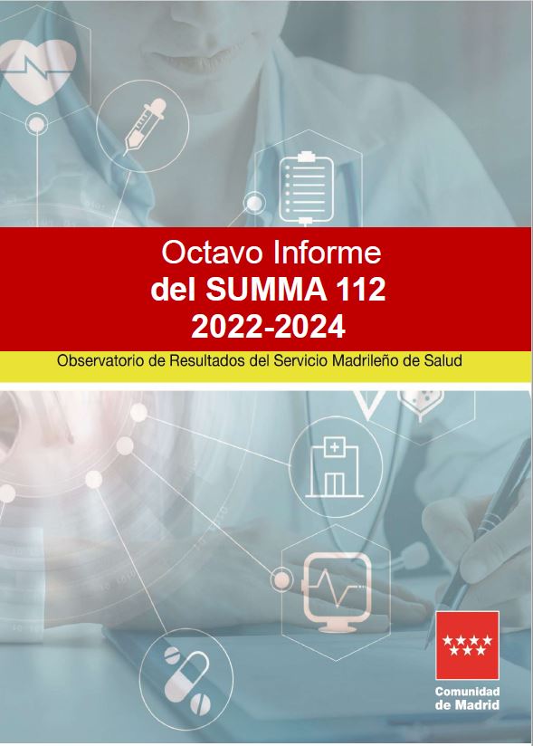 Portada de Octavo Informe del SUMMA 112, 2022-2024. Observatorio de Resultados del Servicio Madrileño de Salud