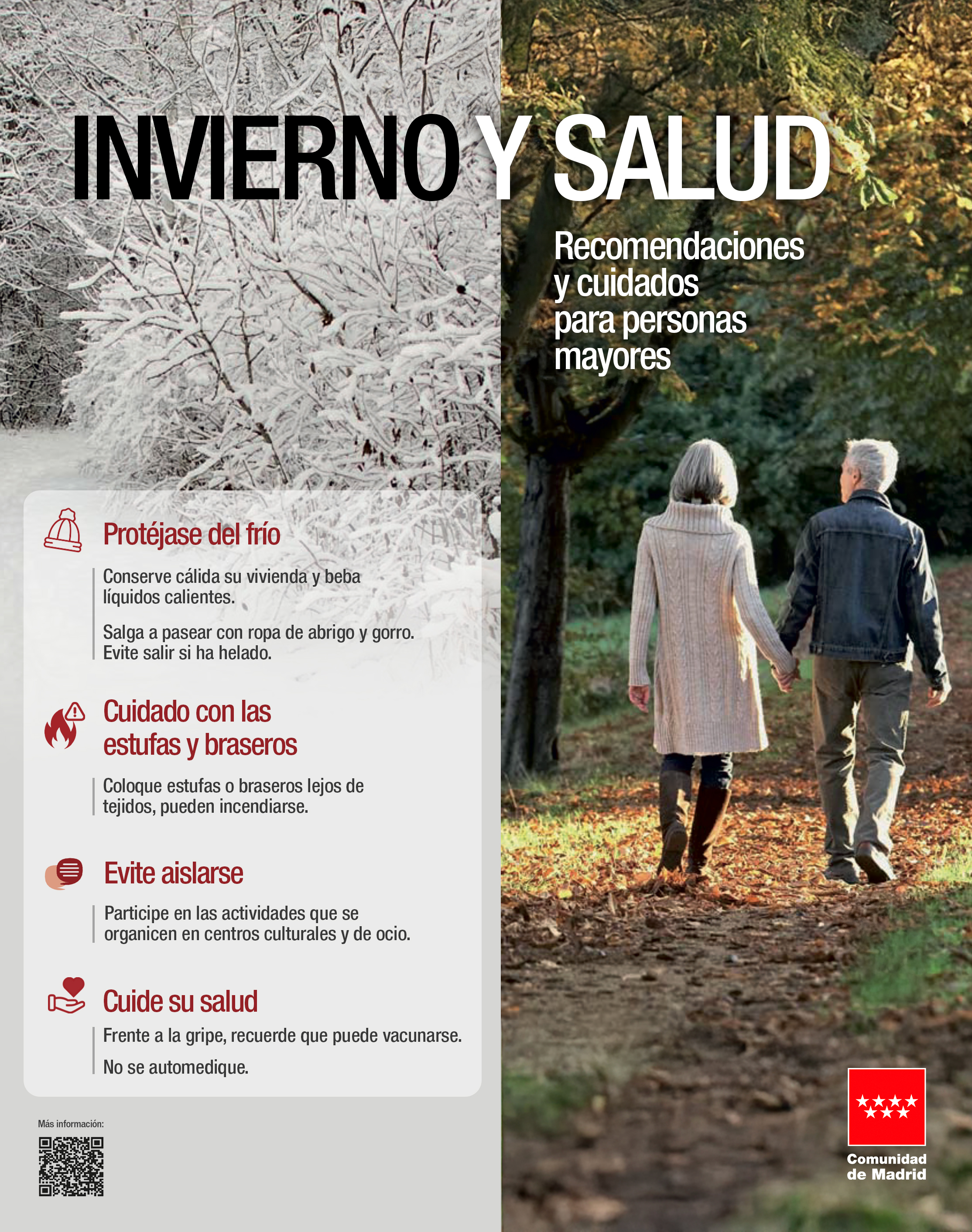 Portada de Invierno y Salud. Recomendaciones y cuidados para personas mayores (Cartel)