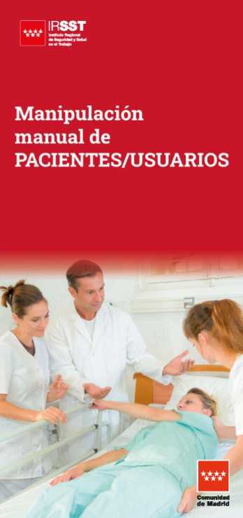 Portada de Manipulación manual de pacientes/usuarios.(Tríptico)