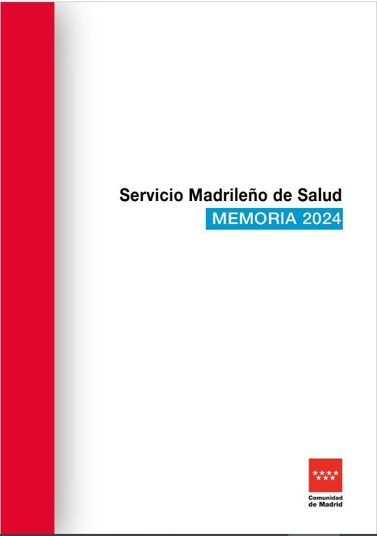 Portada de Memoria anual de actividad del Servicio Madrileño de Salud. Año 2024