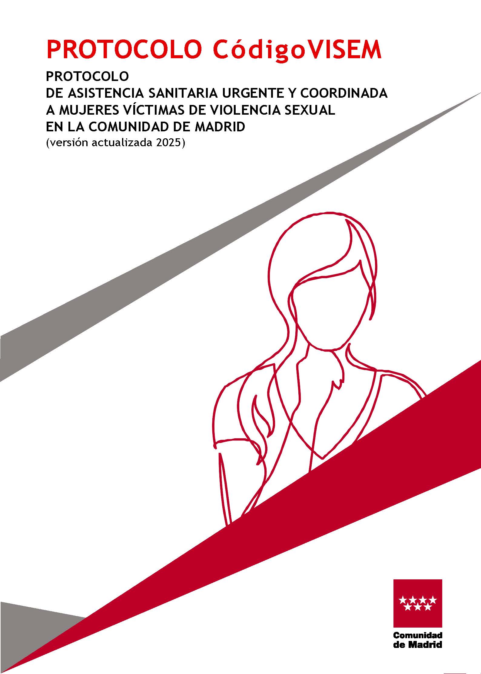 Portada de Protocolo Código VISEM. Protocolo de asistencia sanitaria urgente y coordinada a mujeres víctimas de violencia sexual en la Comunidad de Madrid (versión actualizada 2025)