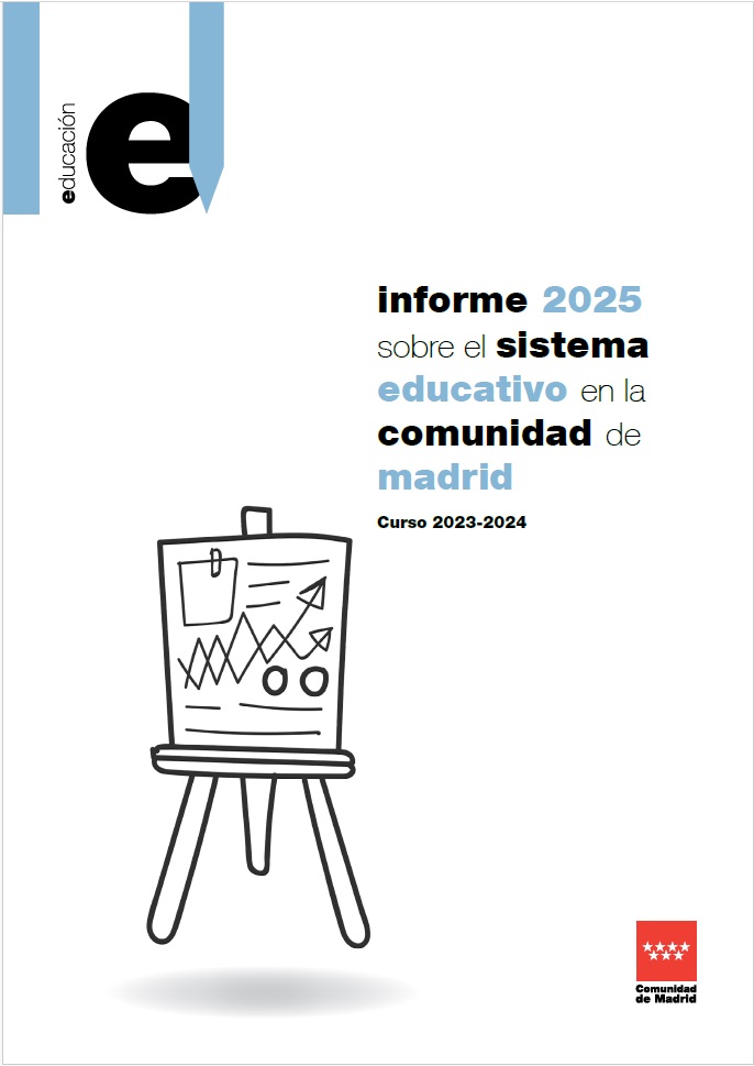 Portada de Informe 2025 sobre el sistema educativo en la Comunidad de Madrid. Cursos 2023-2024