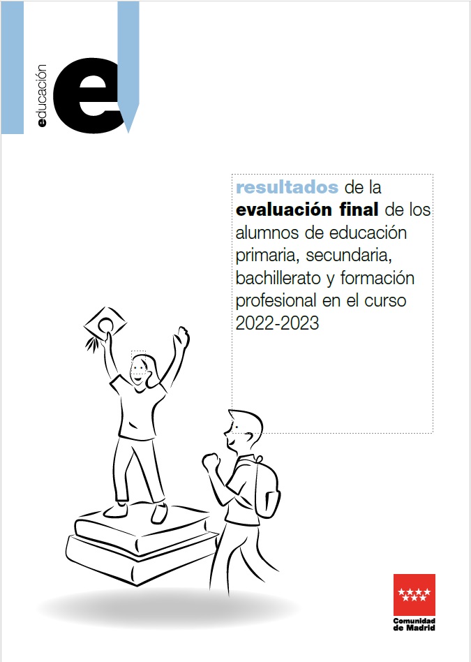 Portada de Resultados de la evaluación final de los alumnos de Educación Primaria, Secundaria, Bachillerato y Formación Profesional en el curso 2022-2023