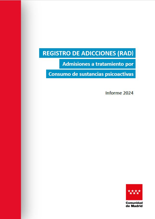 Portada de Registro de Adicciones (RAD). Admisiones a tratamiento por consumo de sustancias psicoactivas 2024