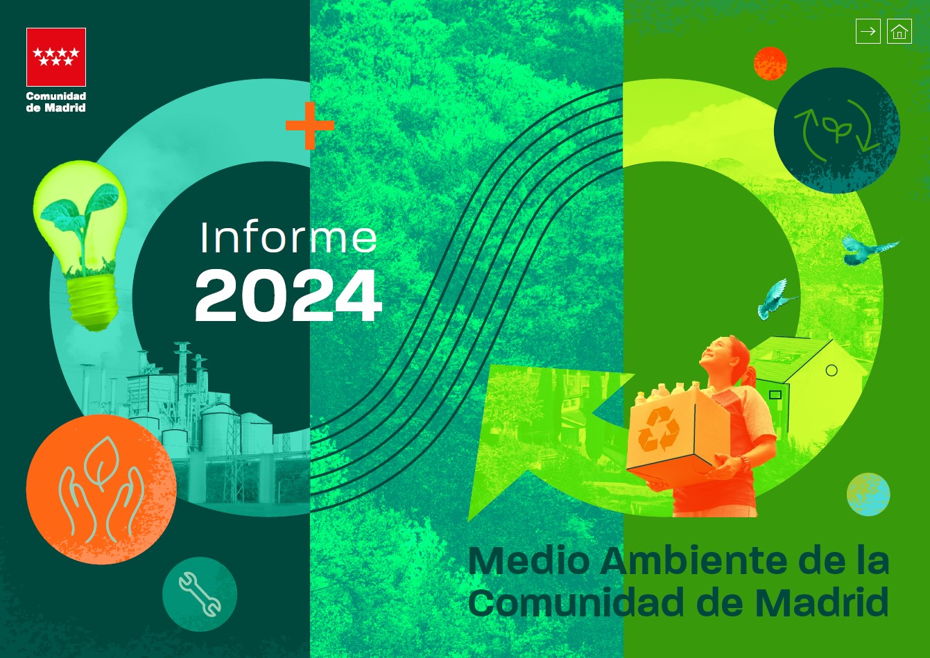 Portada de Medio Ambiente de la Comunidad de Madrid. Informe 2024