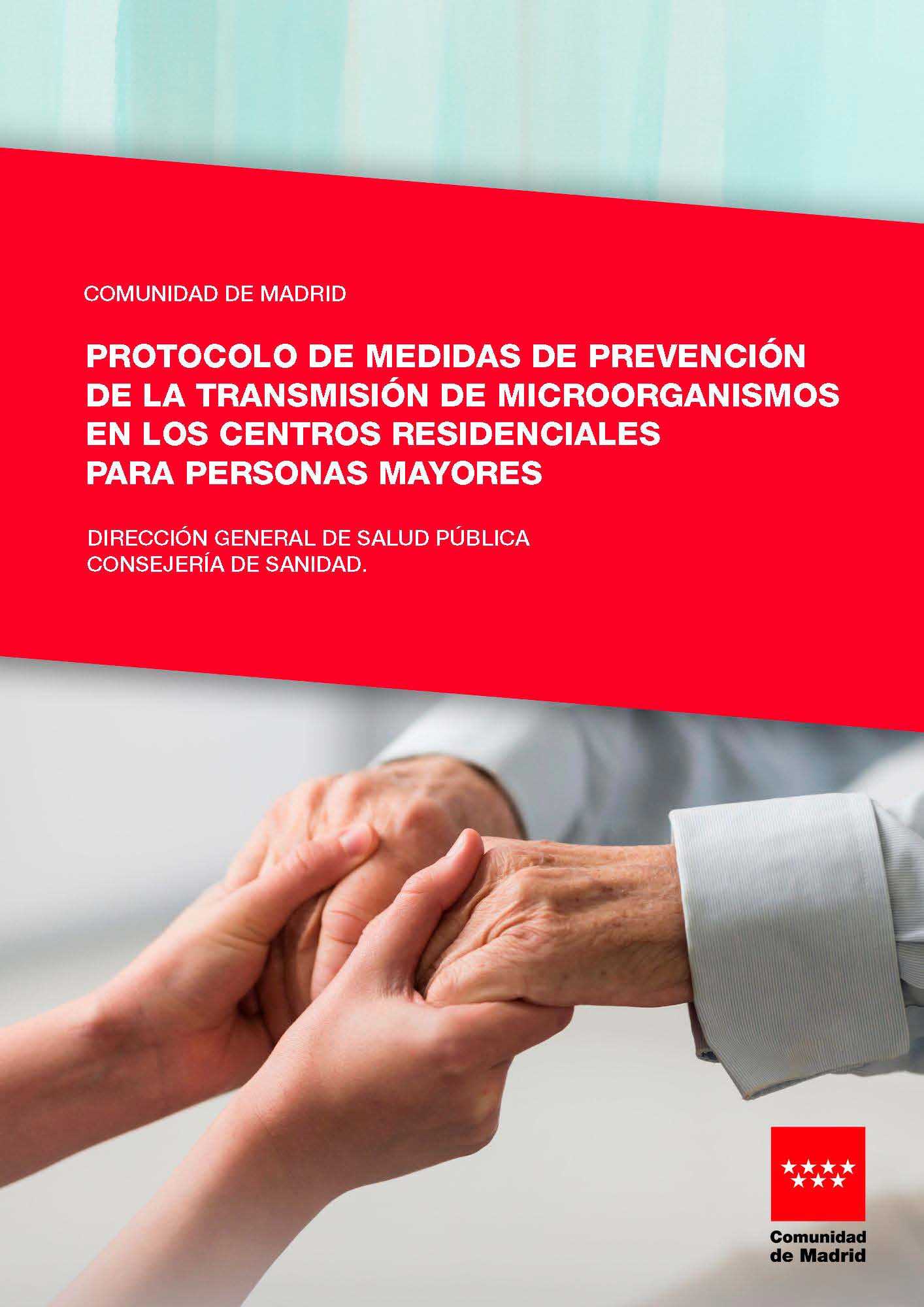 Portada de Protocolo de medidas de prevención de la transmisión de microorganismos en los centros residenciales para personas mayores