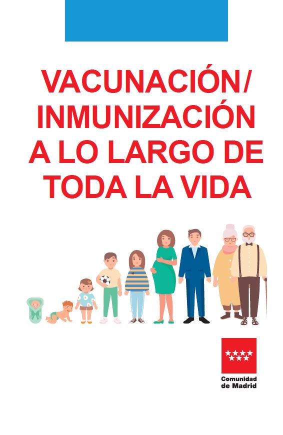 Portada de Vacunación / inmunización a lo largo de toda la vida. Año 2026 (Tríptico)