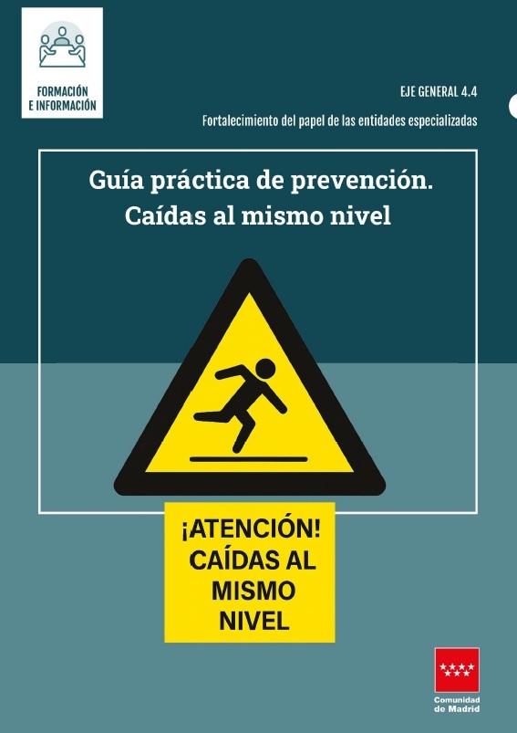 Portada de Guía práctica de prevención. Caídas al mismo nivel.