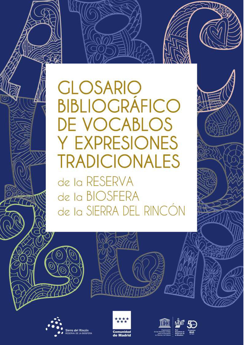 Portada de Glosario bibliográfico de vocablos y expresiones tradicionales de la Reserva de la Biosfera de la Sierra del Rincón