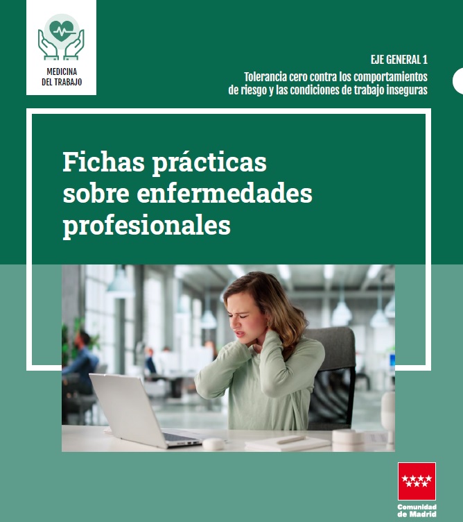 Portada de Fichas de investigación de EEPP: hipoacusia laboral, síndrome de Quervain, conceptos infecciones laborales.