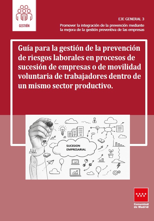 Portada de Guía para la gestión de la prevención de riesgos laborales en procesos de sucesión de empresas o movilidad voluntaria de trabajadores de un mismo sector productivo.