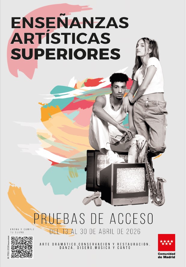Portada de Pruebas de acceso a las enseñanzas artísticas superiores. Curso 2026-2027 (Cartel 70x100) 