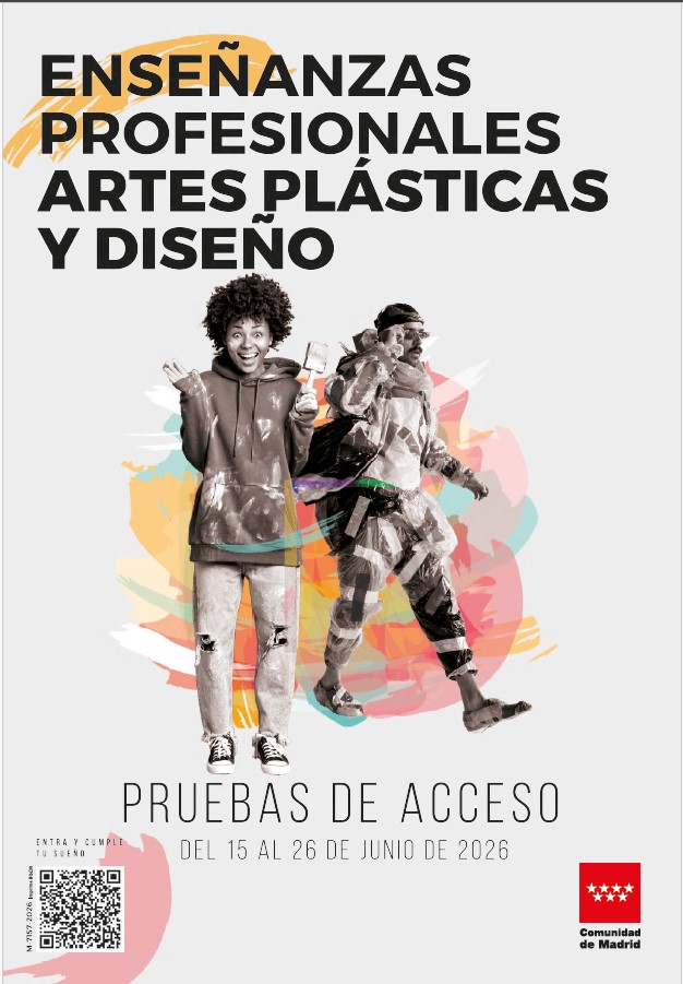 Portada de Pruebas de acceso a las enseñanzas profesionales de artes plásticas y diseño. Curso 2026-2027 (Cartel 70x100)