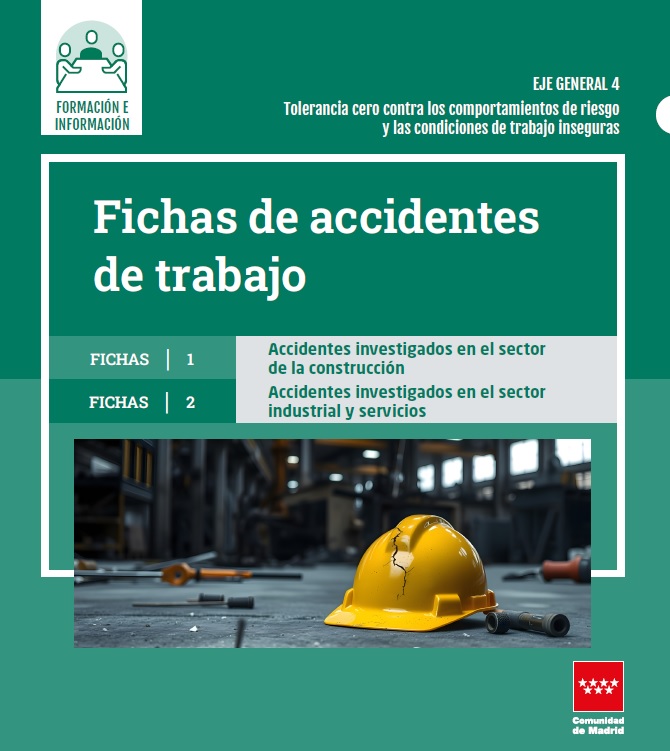 Portada de la publicación Fichas de accidentes de trabajo 2025