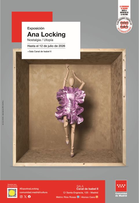 Portada de la publicación Ana Locking. Nostalgia/Utopía. Cartel de metro de la exposición