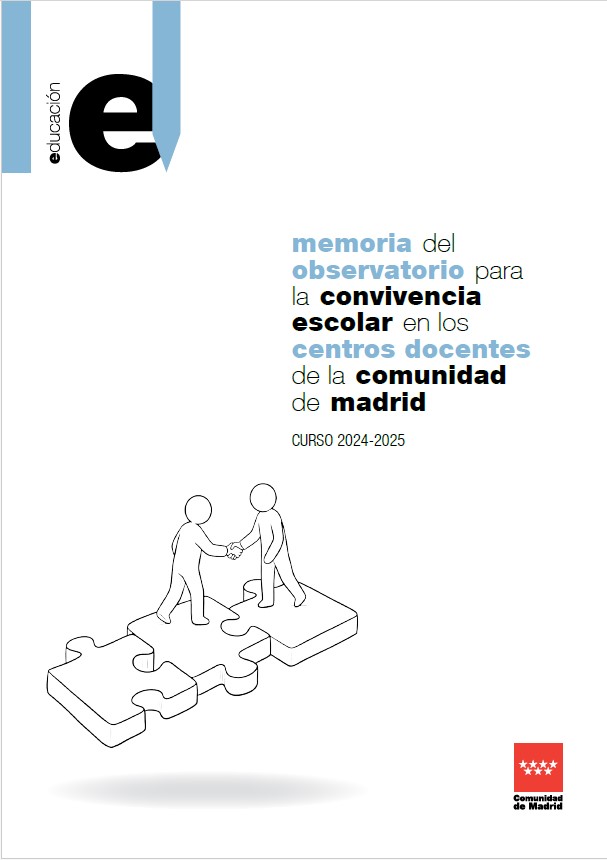 Portada de la publicación Memoria del Observatorio para la Convivencia Escolar en los centros docentes de la Comunidad de Madrid. Curso 2024-2025.