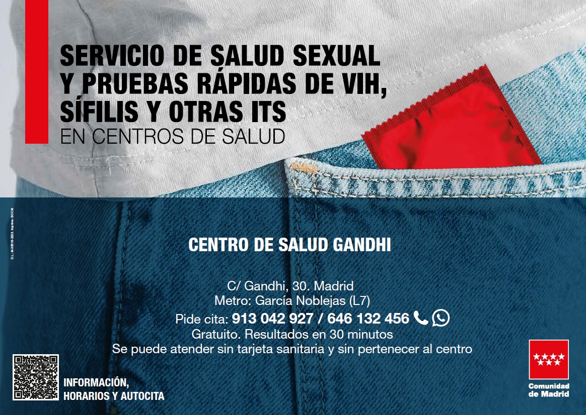 Portada de la publicación Servicio de Salud Sexual y Pruebas Rápidas de VIH, Sífilis y otras ITS en Centros de Salud (carteles)