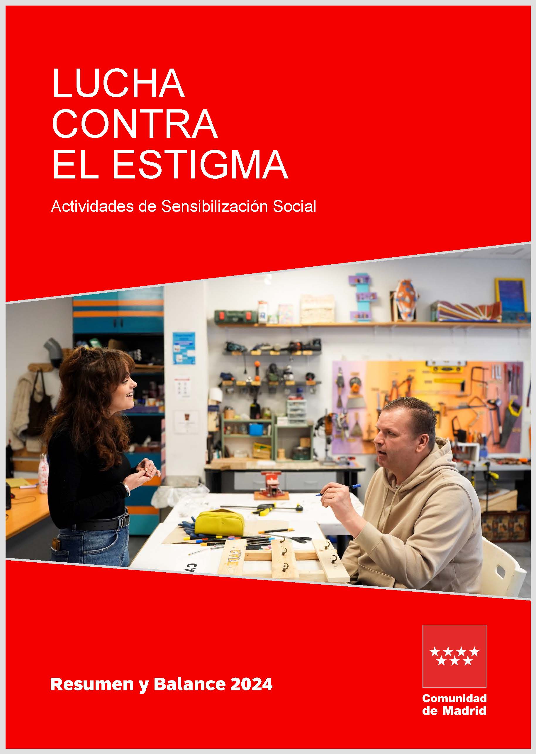 Portada de la publicación Lucha contra el estigma. Actividades de sensibilización social. Resumen y balance 2024