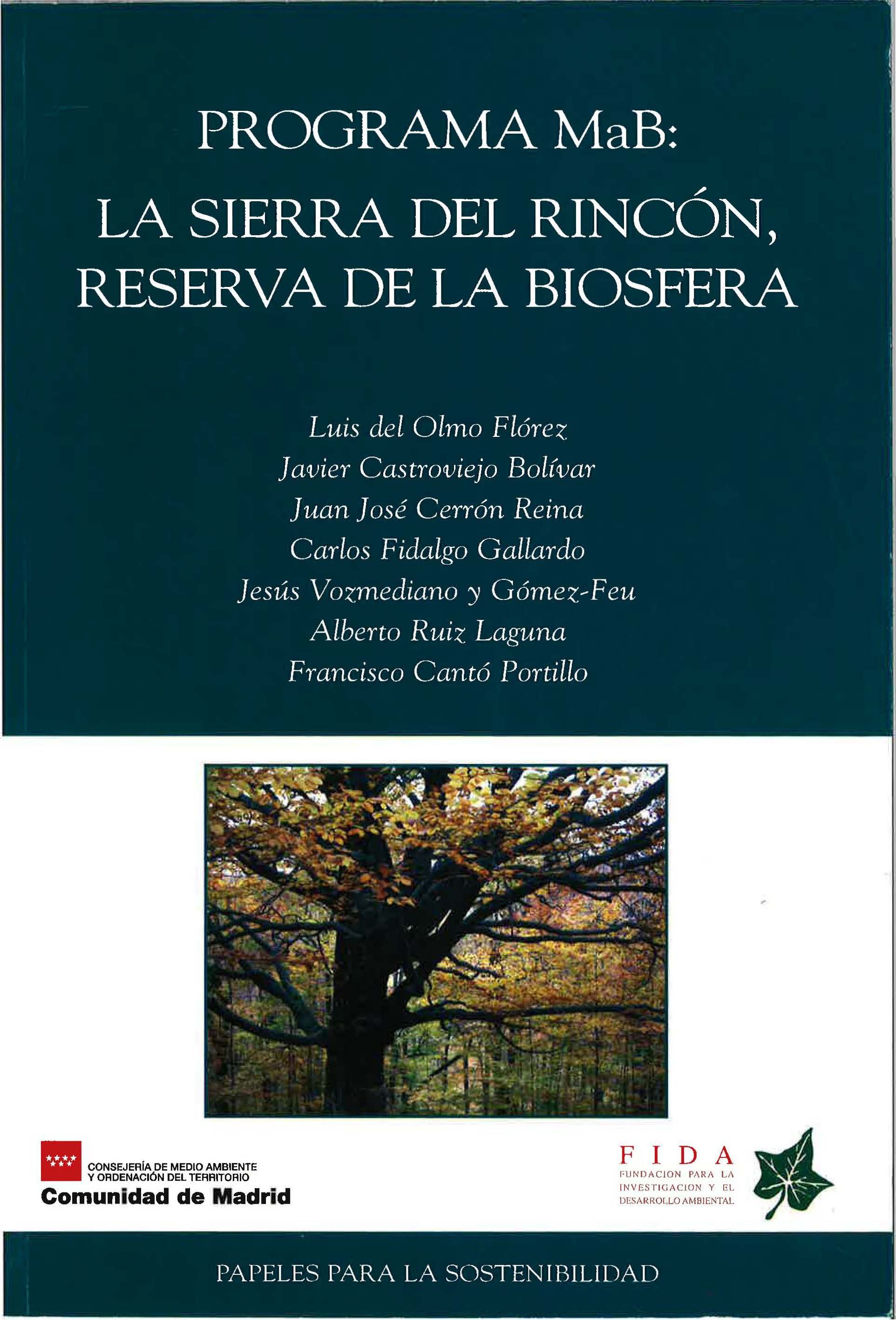 Portada de la publicación Programa MAB: la Sierra del Rincón, Reserva de la Biosfera