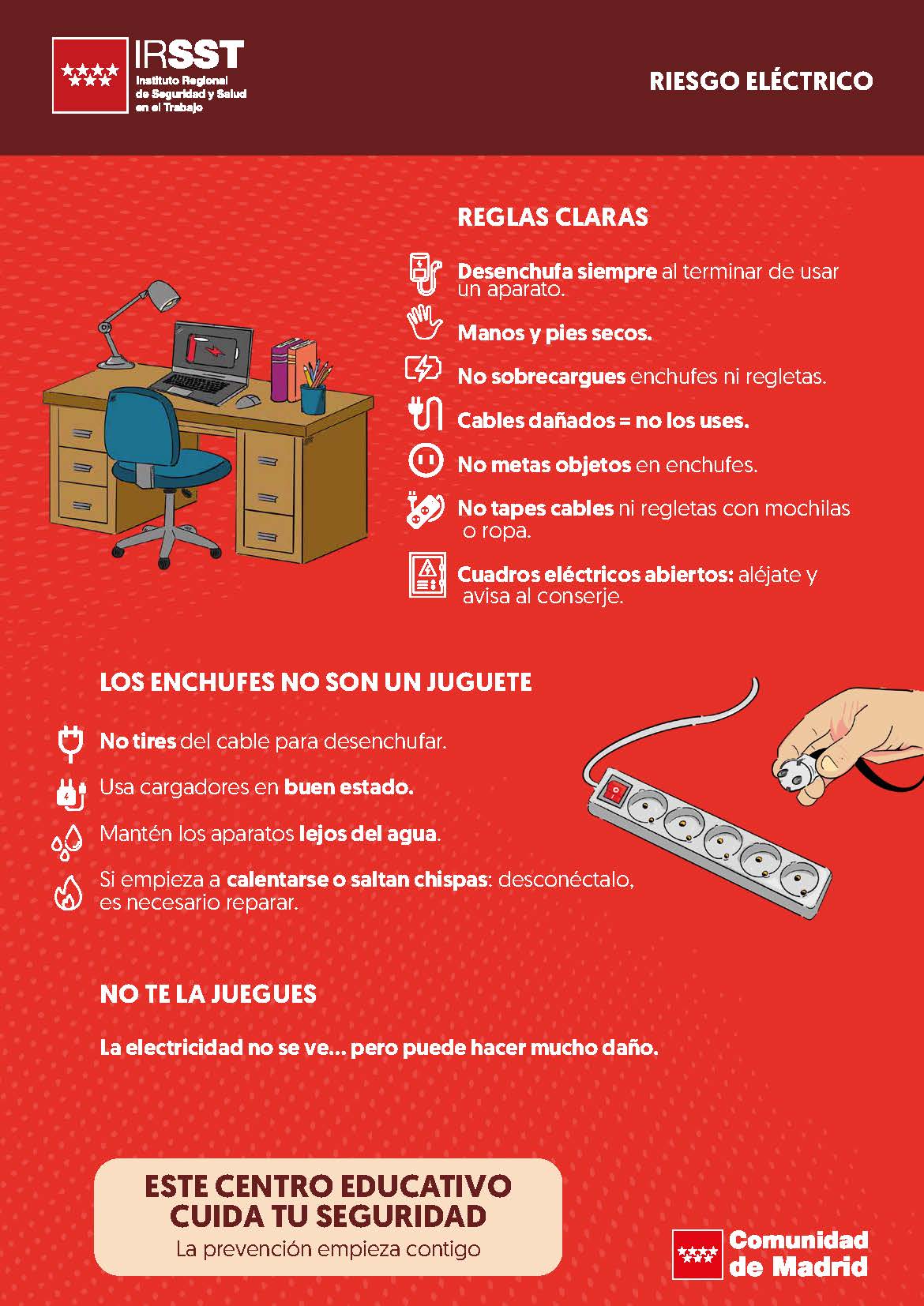 Portada de la publicación Reglas claras con la electricidad. (Folleto)