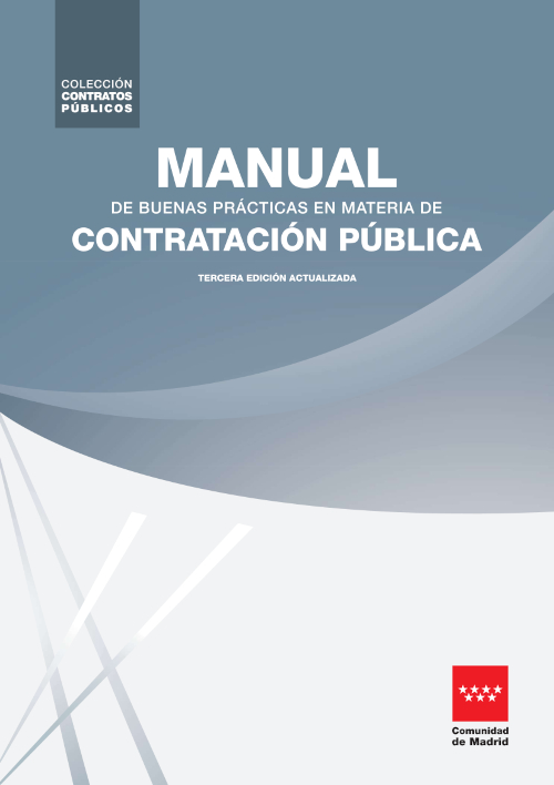 Portada de la publicación Manual de buenas prácticas en materia de contratación pública. Tercera edición actualizada.