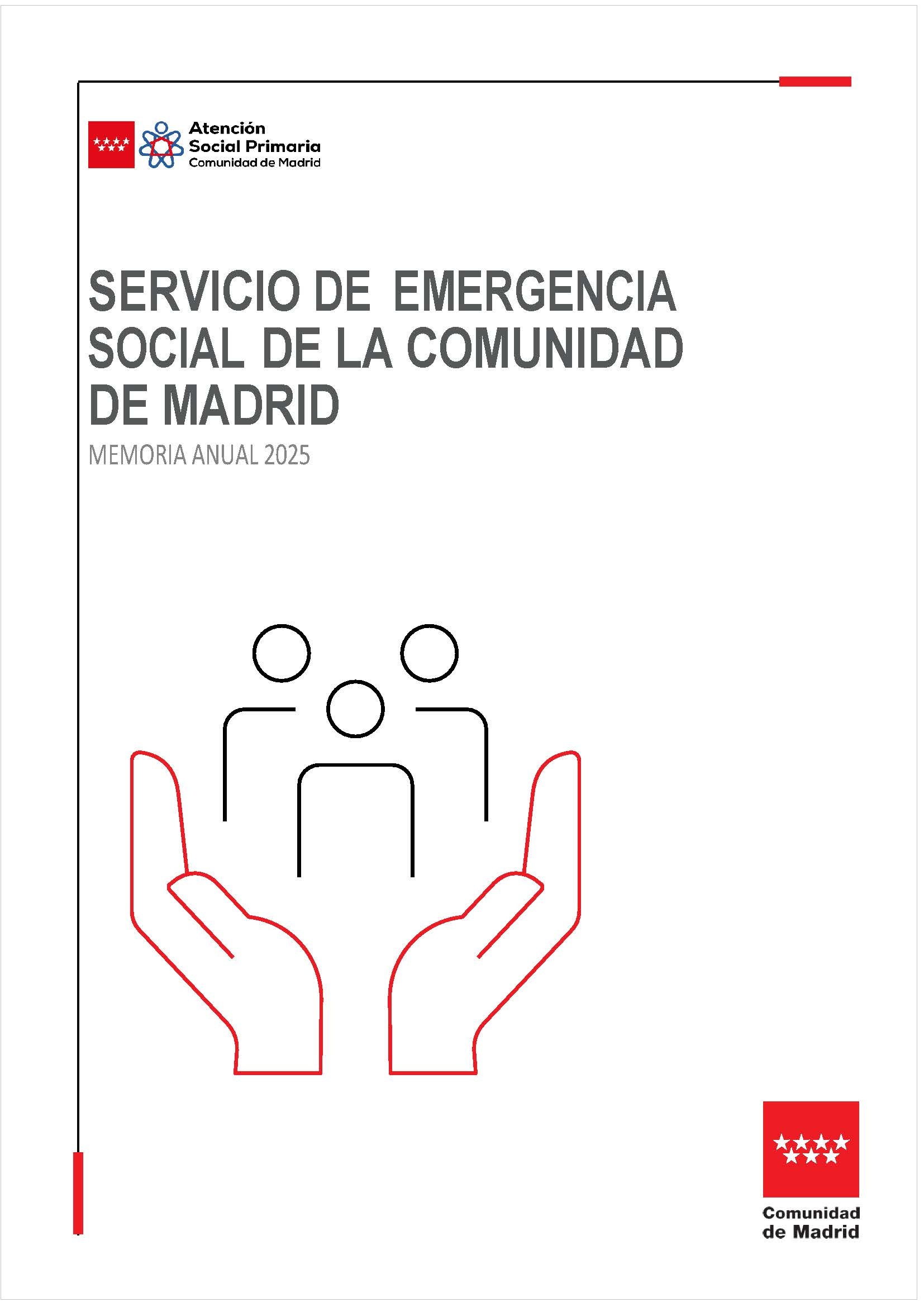 Portada de la publicación Servicio de Emergencia Social de la Comunidad de Madrid – Memoria anual 2025