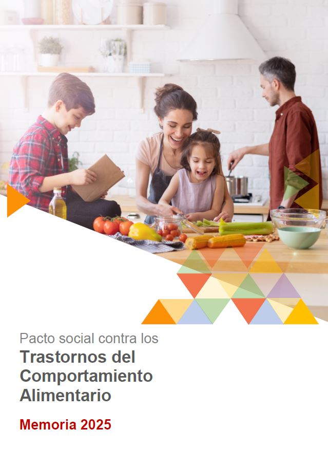 Portada de la publicación Memoria 2025 del Consejo para el seguimiento del Pacto Social de la Comunidad de Madrid contra los Trastornos del Comportamiento Alimentario