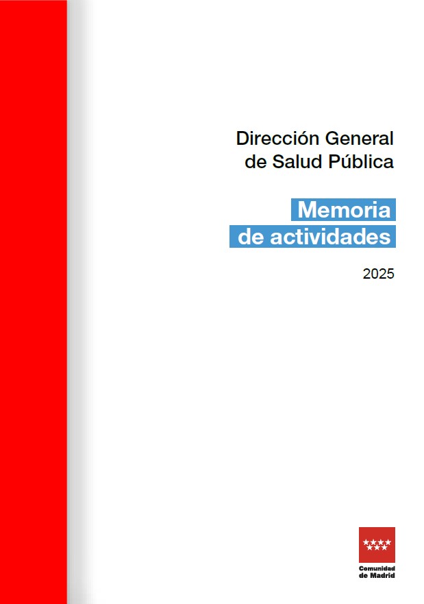 Portada de la publicación Memoria de actividades de la Dirección General de Salud Pública. Año 2025